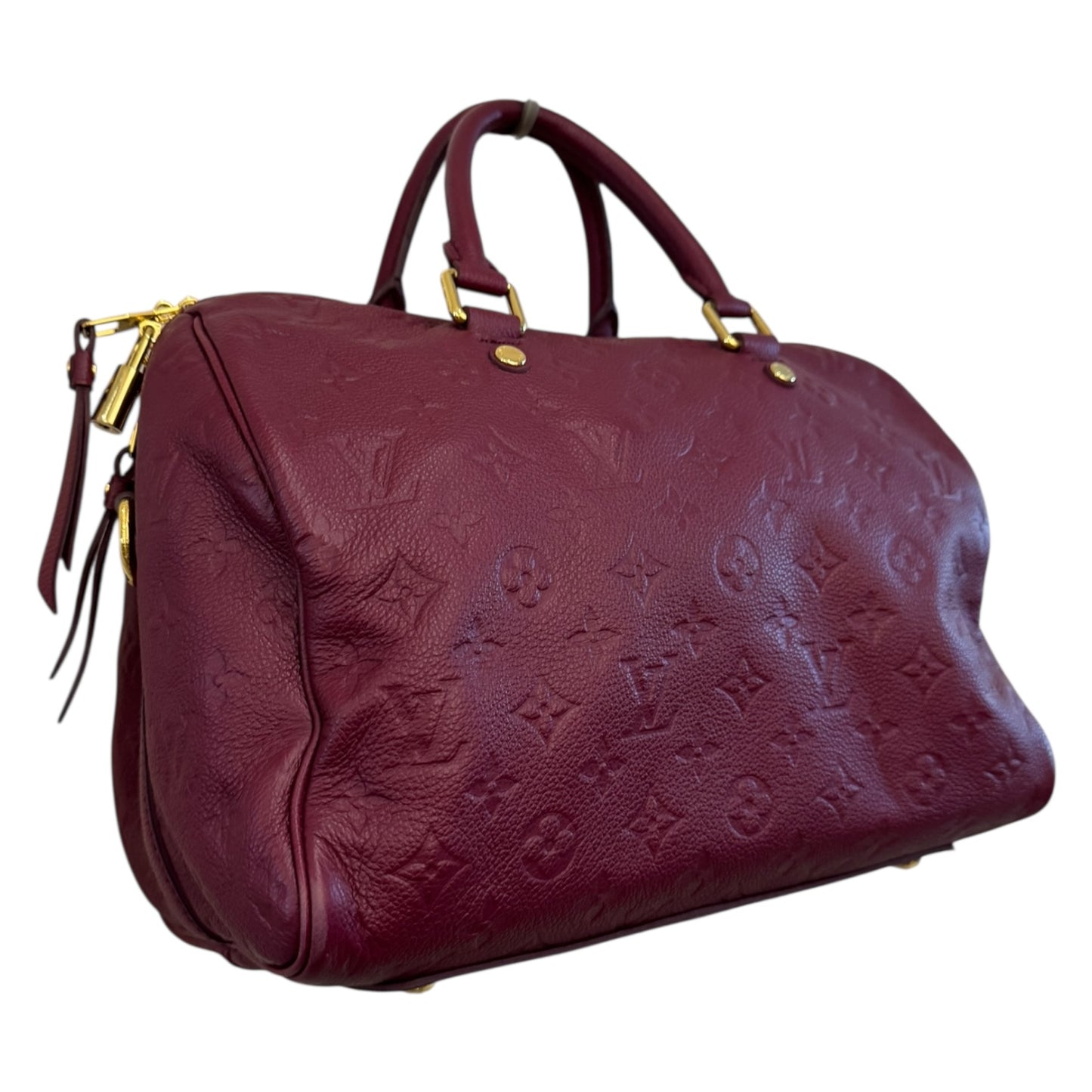 Louis Vuitton Speedy Bandouliere 30 in Burgundy Leather