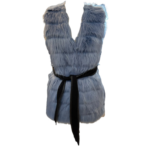 Guess Blue Faux Fur Gilet - 8/10