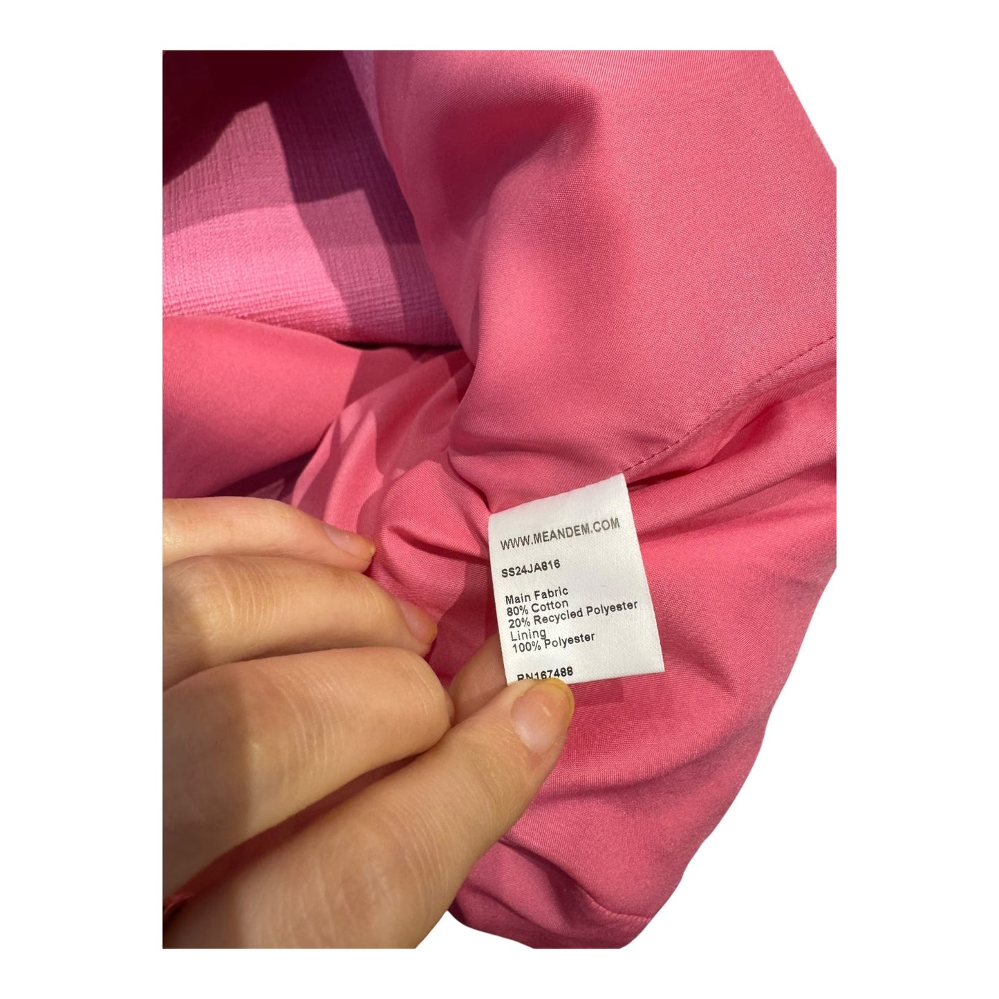 Me + Em Pink Cotton Fitted Contour Jacket - 14