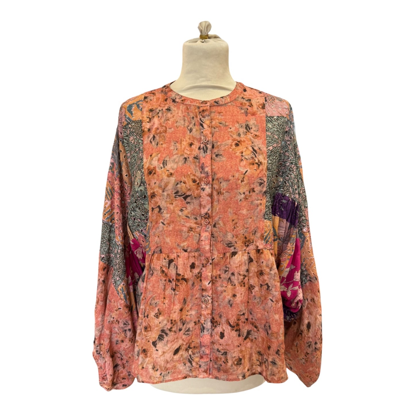 Mes Demoiselles Coral Pattern Blouse - 12