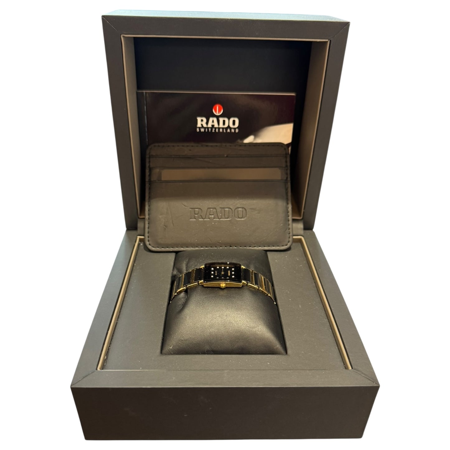 Rado Black and Gold Diastar Ceramic Watch
