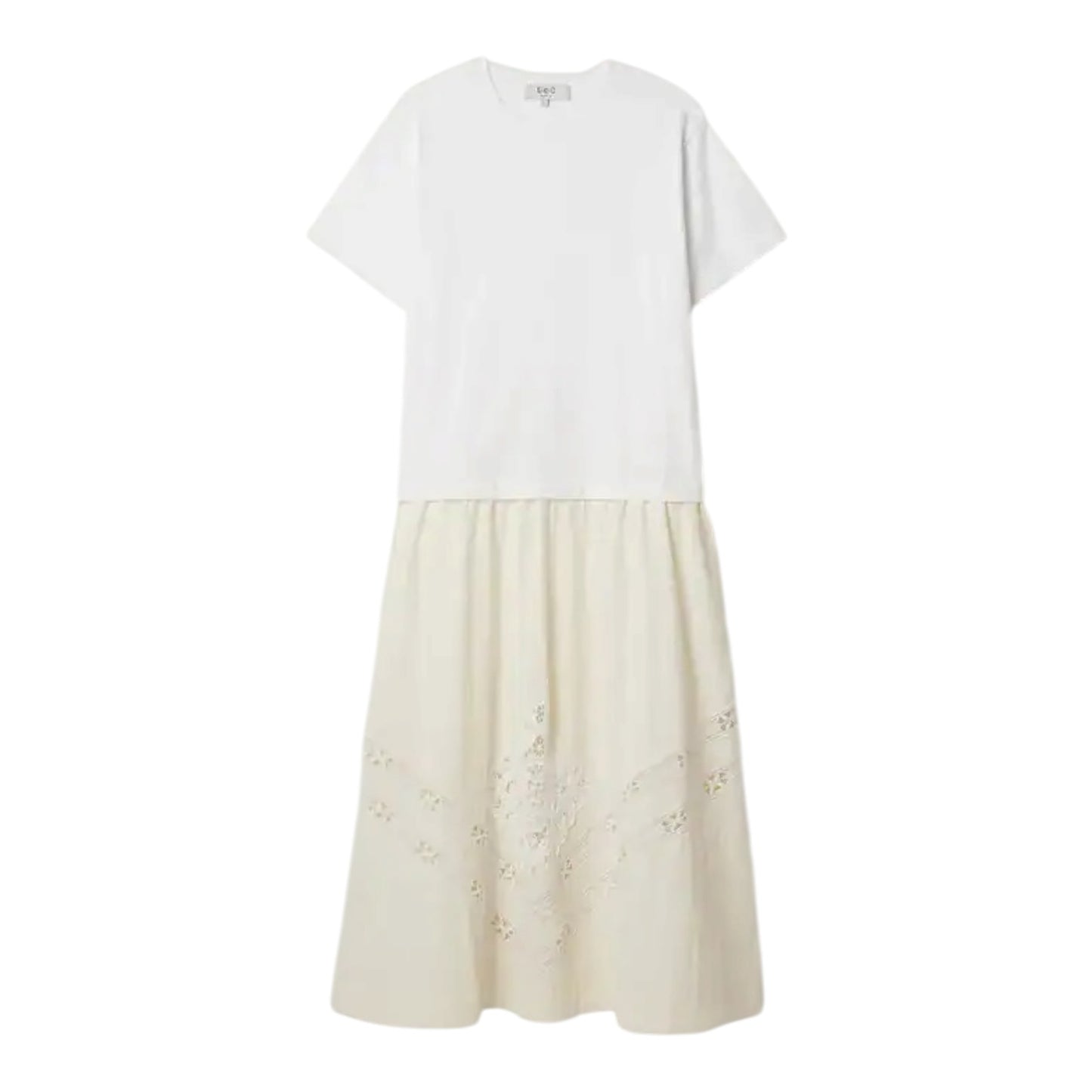 Sea Ainsley Cotton and Broderie Anglaise Midi Dress - 14/16