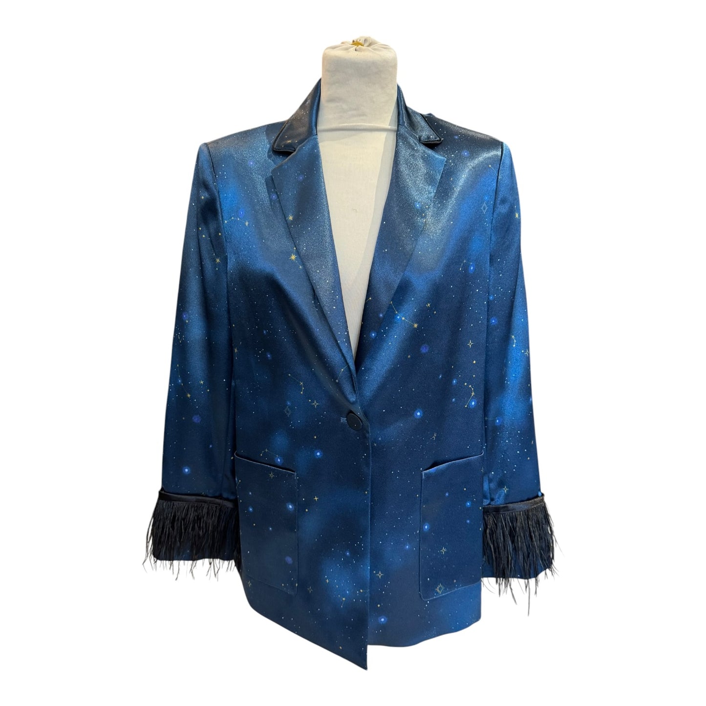 Marc Cain Detachable Feather Constellation Blazer - 12