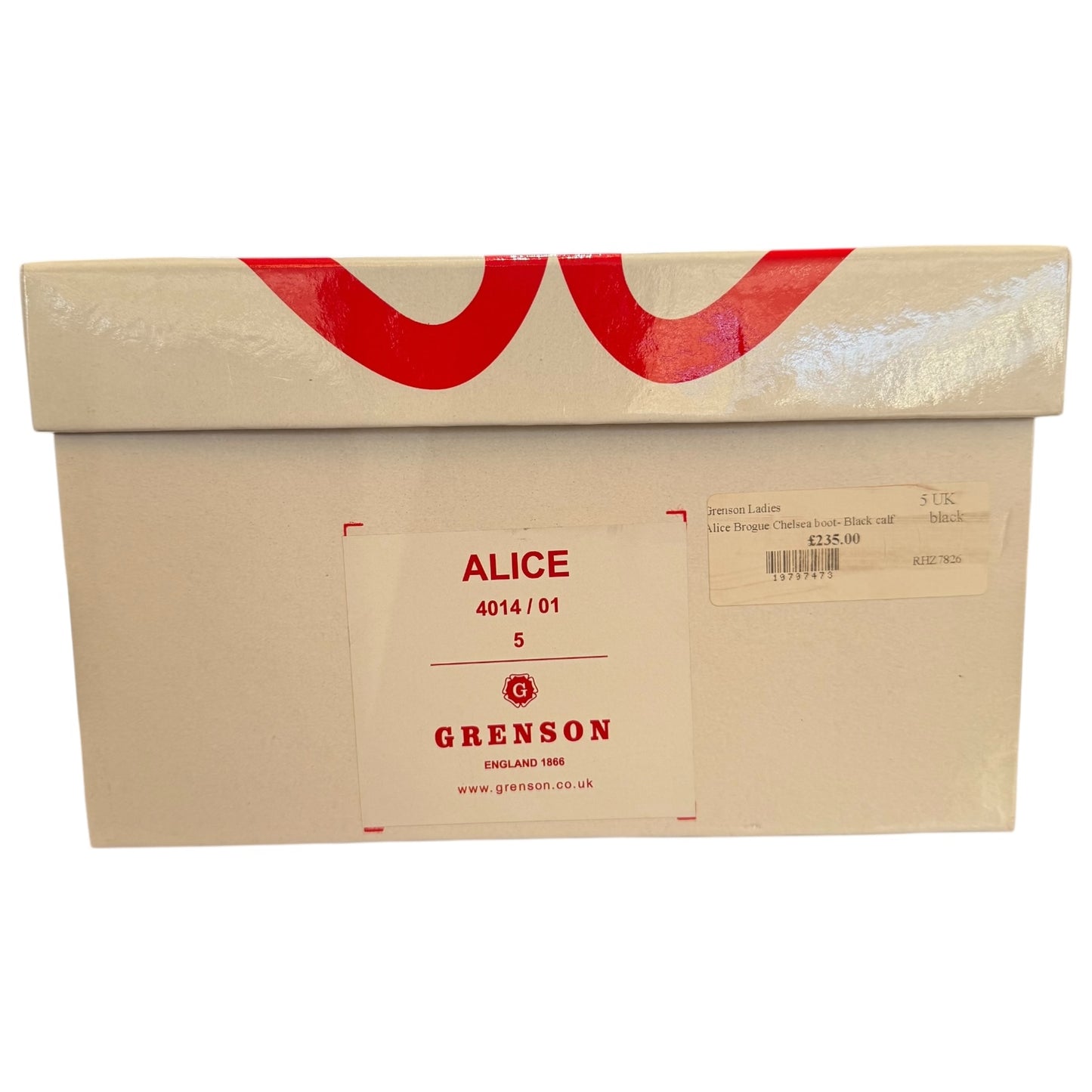 Grenson Alice Black Leather White Sole Chelsea Boots - 5