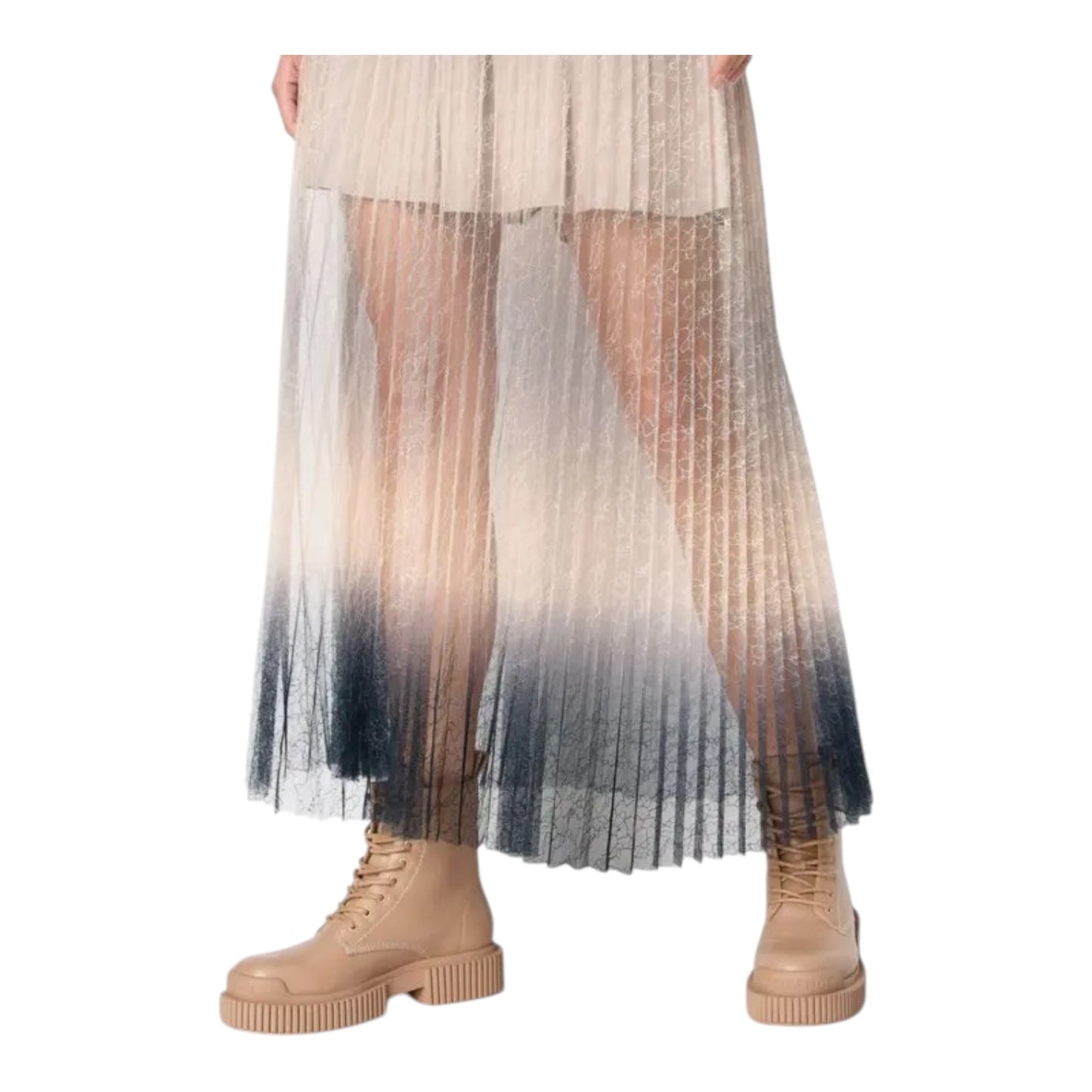 Armani Exchange Gradient Effect Pleated Skirt - 8/10 - NEW