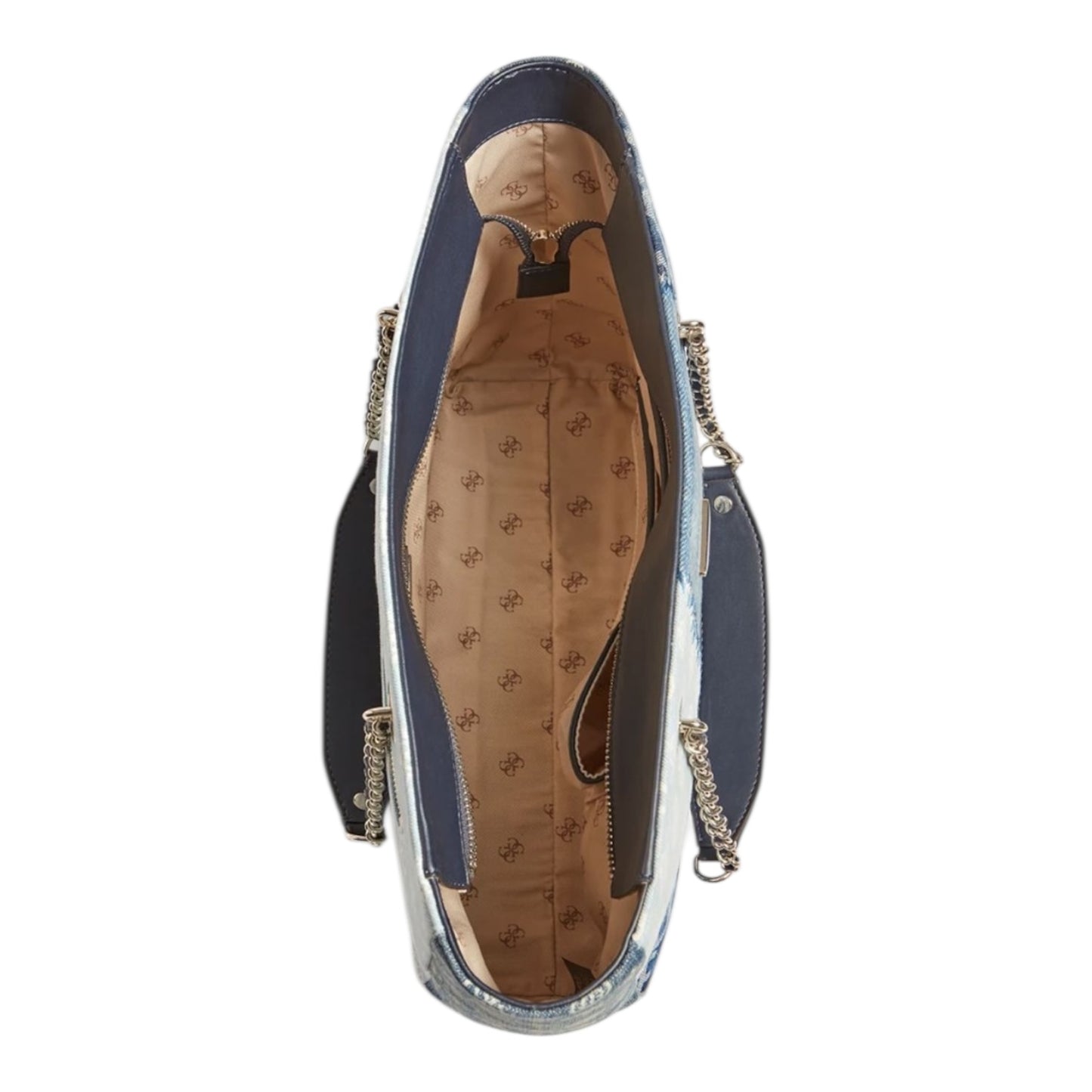 Guess Cessily Denim Shopper Blue Multi Bag