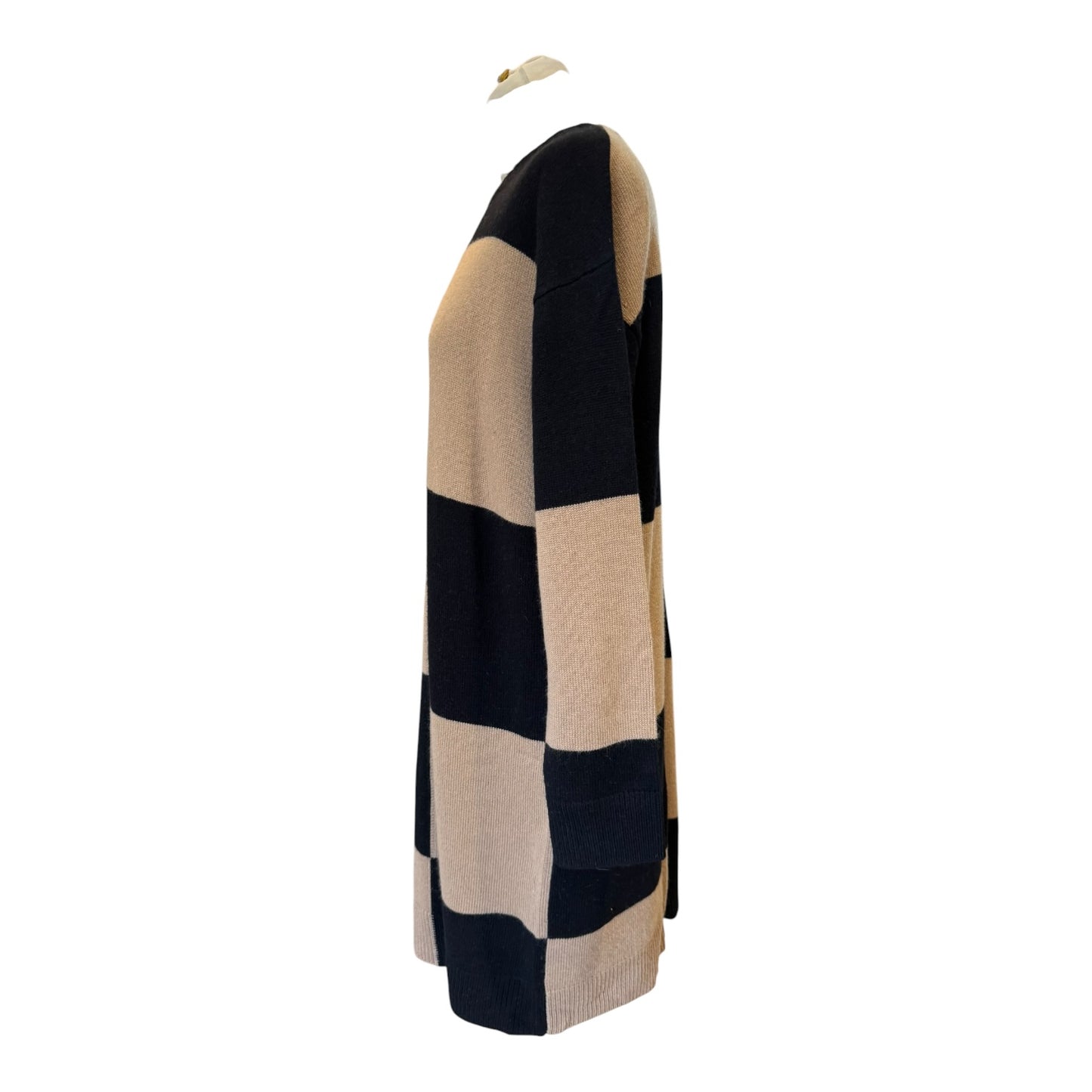 'S Max Mara Tan and Black Knit Dress - 12/14