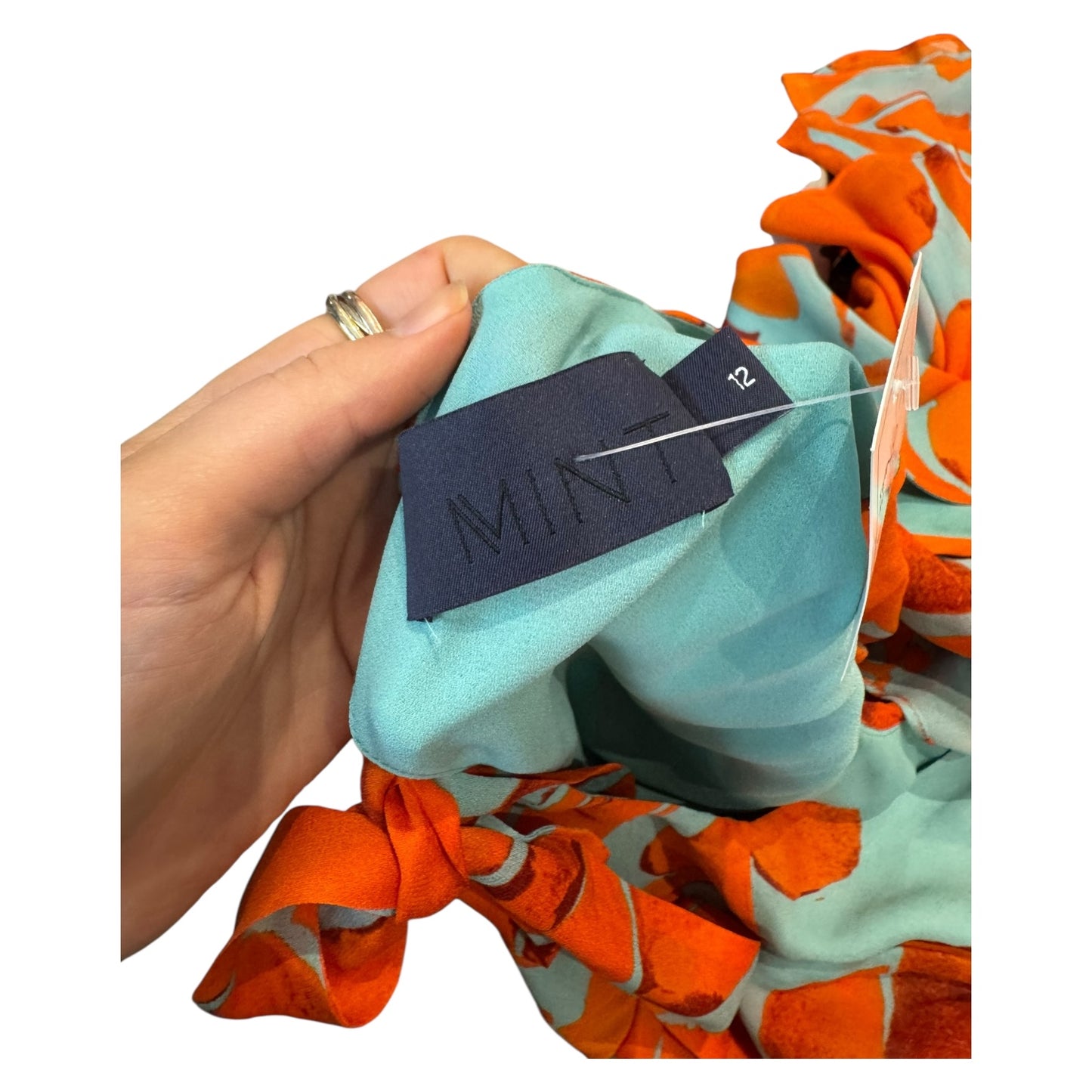 Mint Velvet Blue and Orange Tiered Maxi Dress - 12