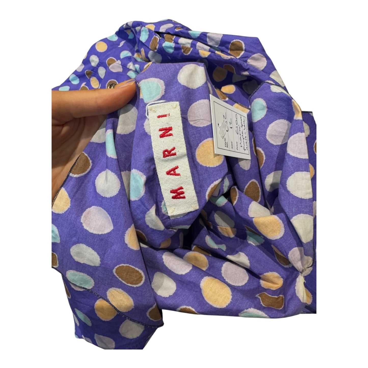 Marni Purple Spot Dress with Belt - 12