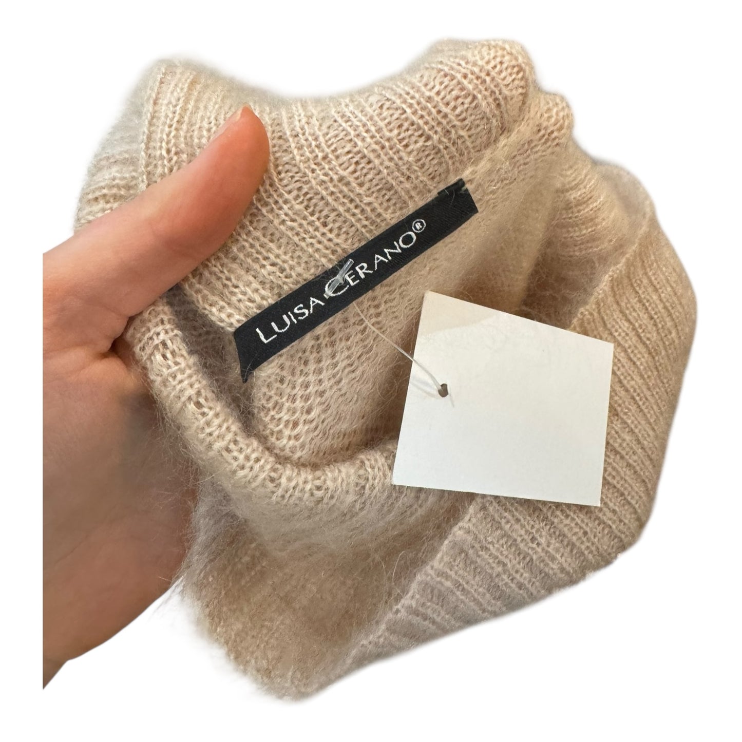 Luisa Cerano Beige and Animal Print Sweater - 14