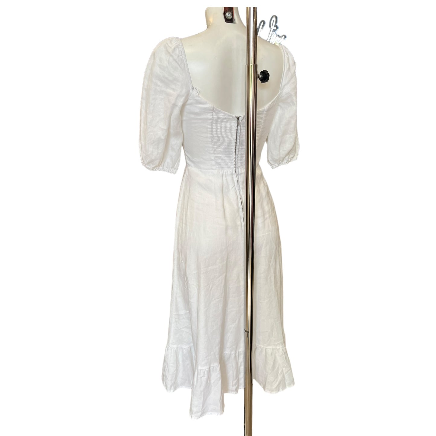 Reformation White Linen Dress - 8