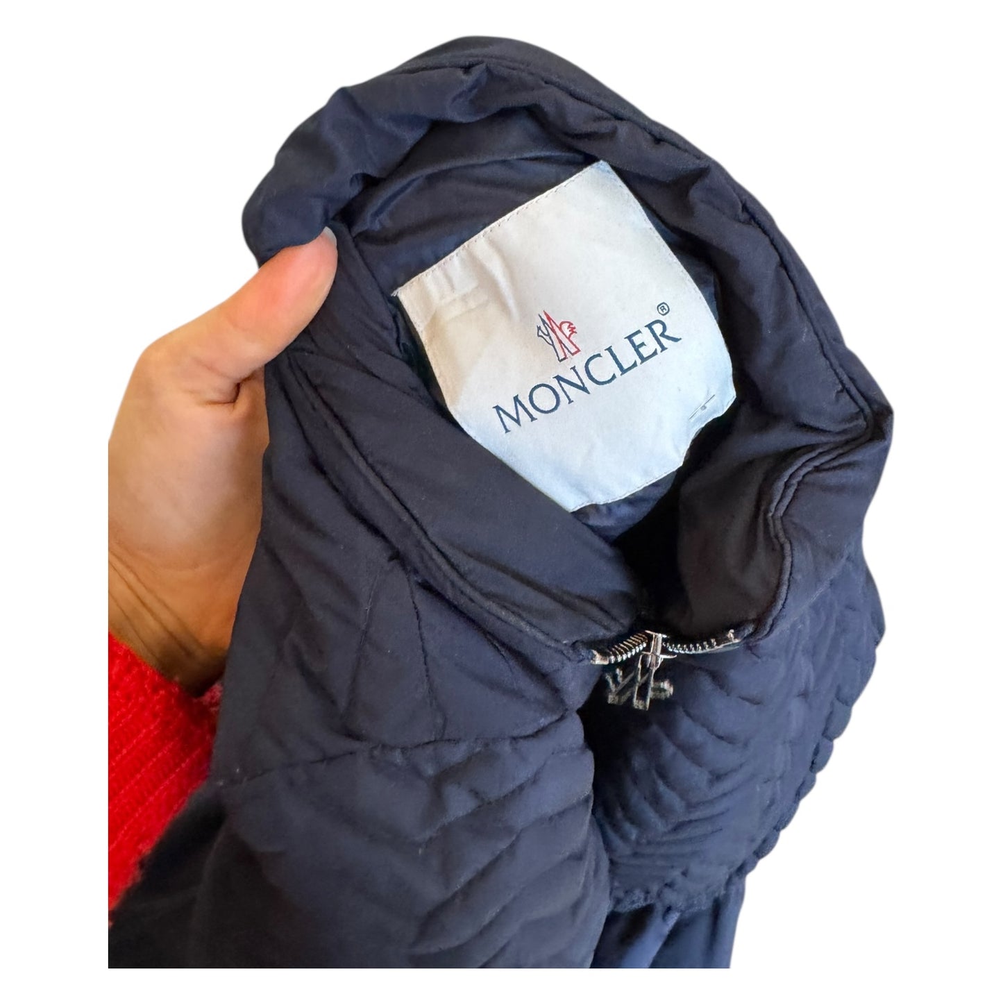 Moncler Navy Peplum Down Jacket - 10