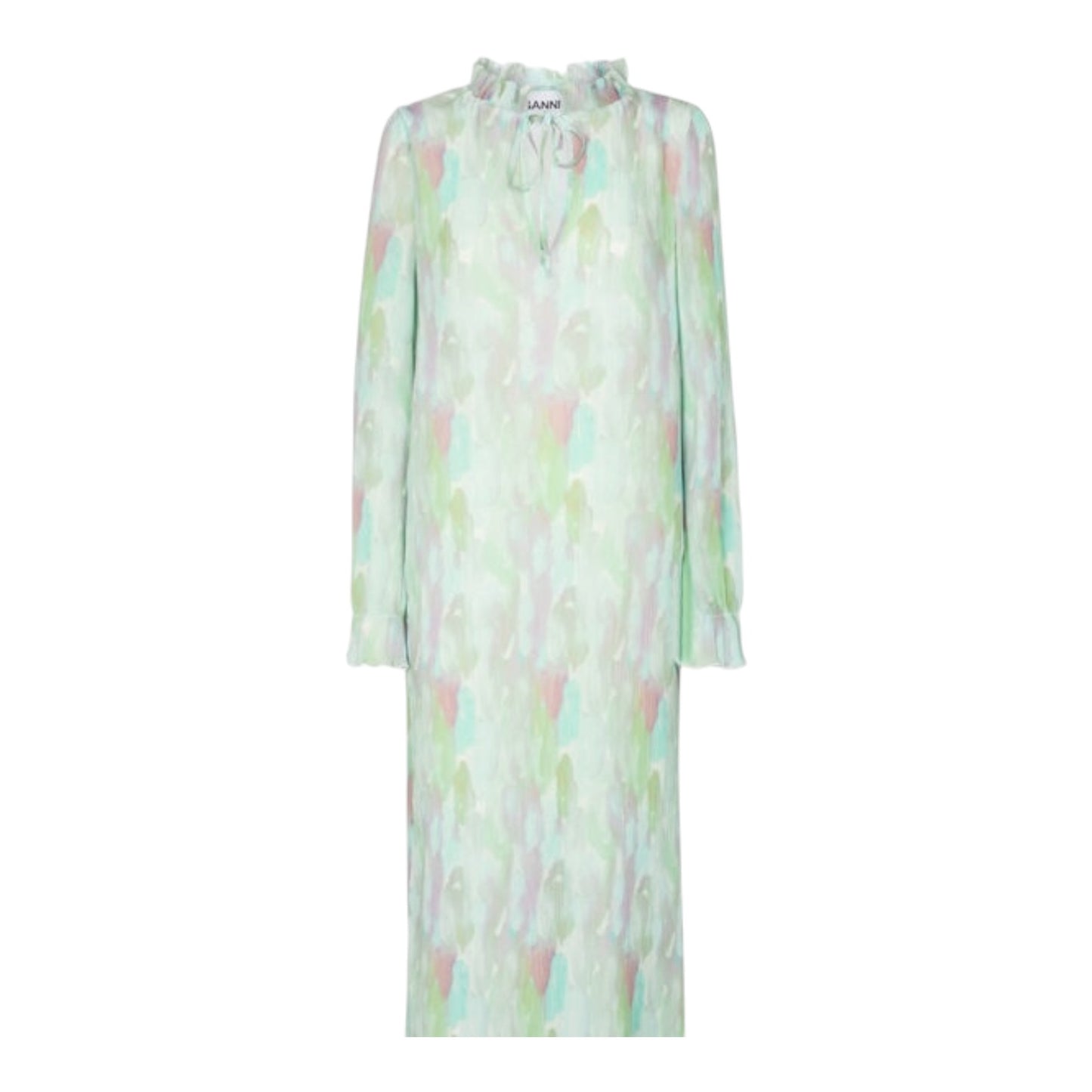 Ganni Georgette Pleated Maxi Dress - 16