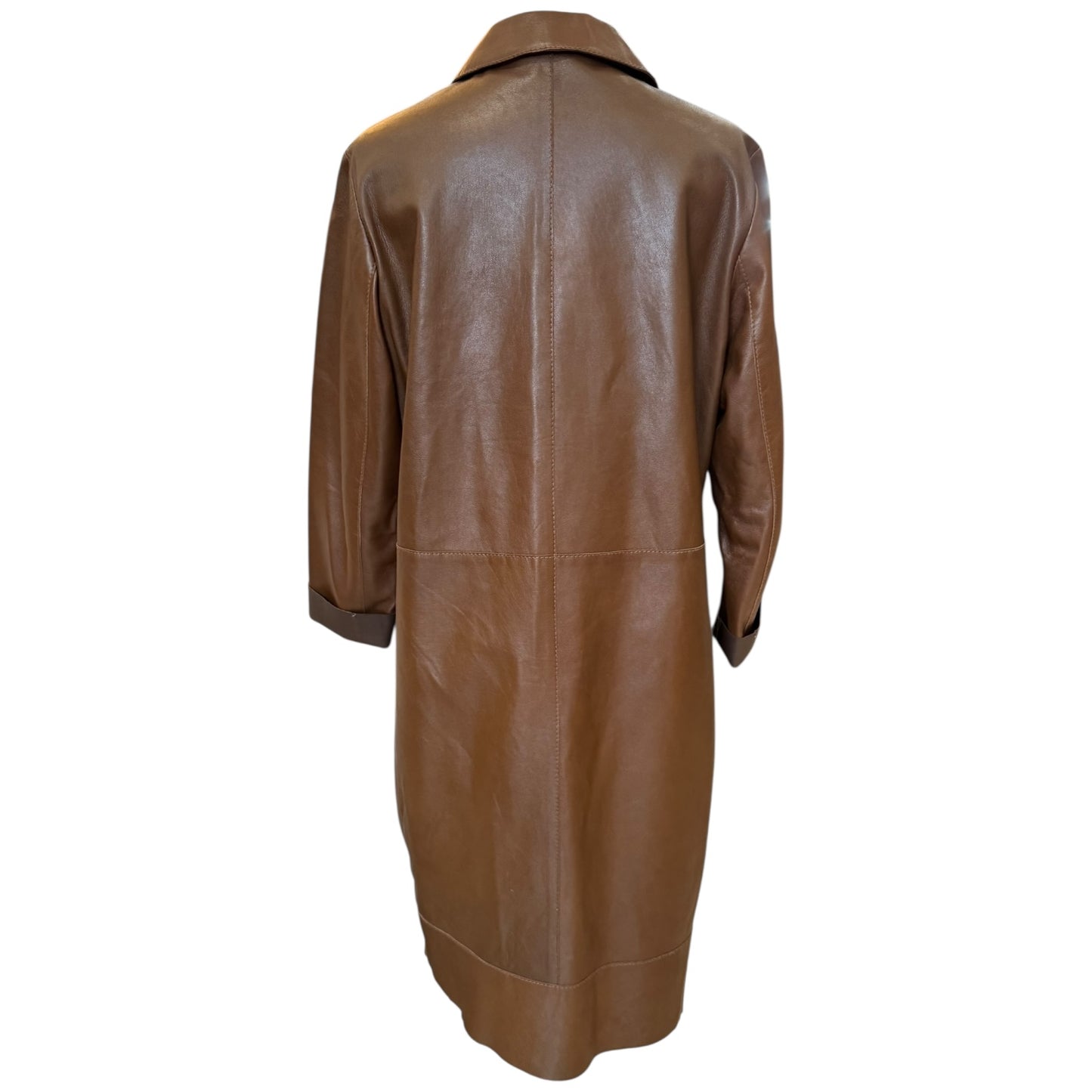 'S Max Mara Brown Leather Jacket - 12