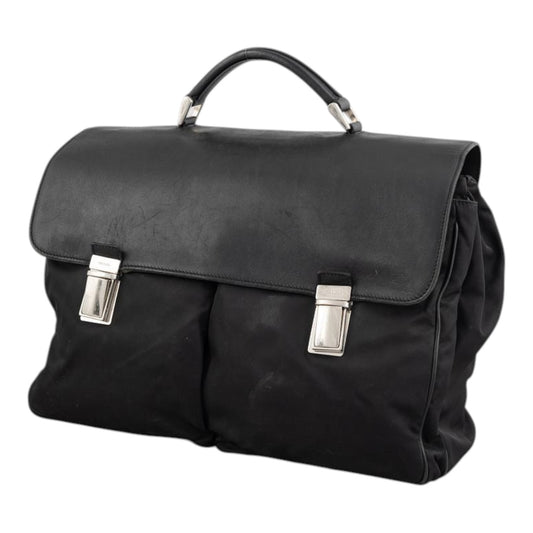 Prada Leather and Nylon Briefcase