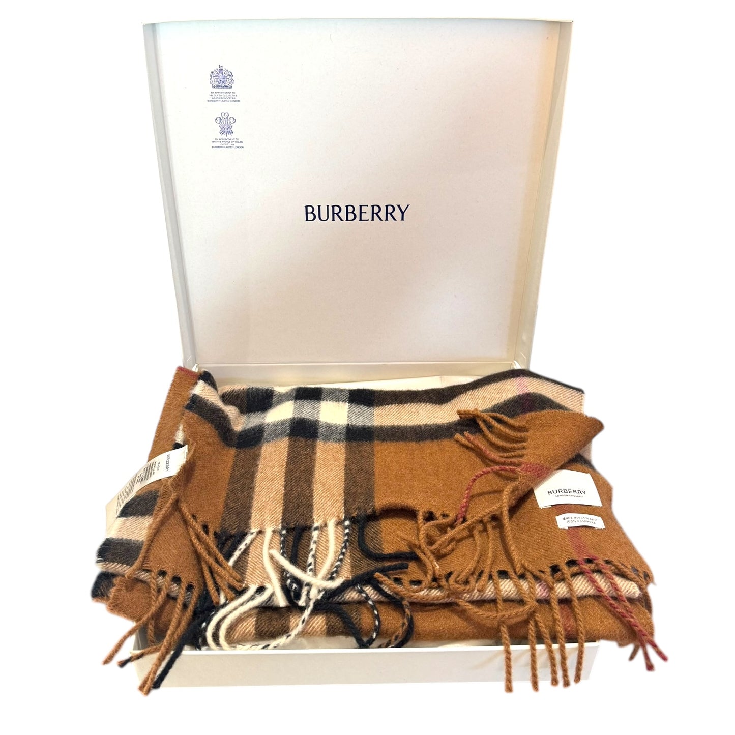 Burberry Brown Cashmere Scarf