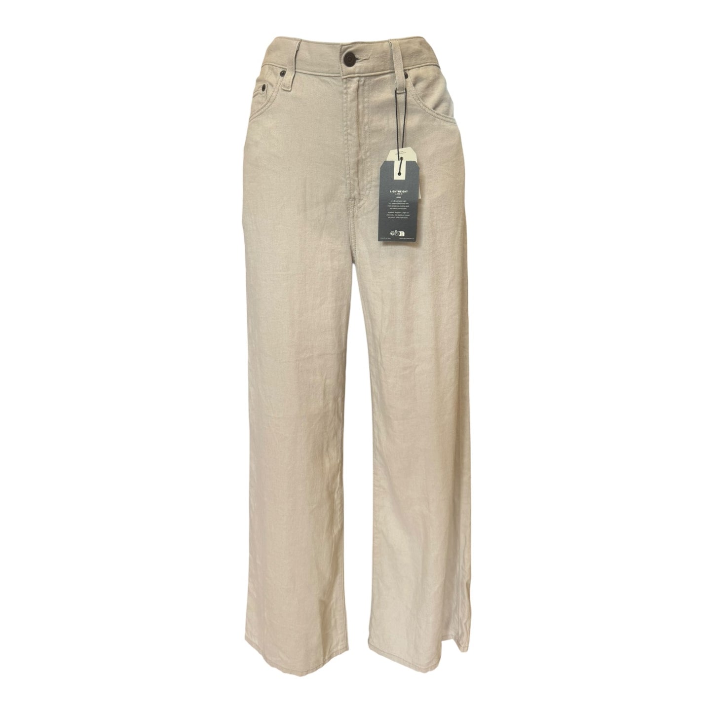 Levi's Lightweight Ribcage Wide Leg Linen Trousers - 10 - NEW