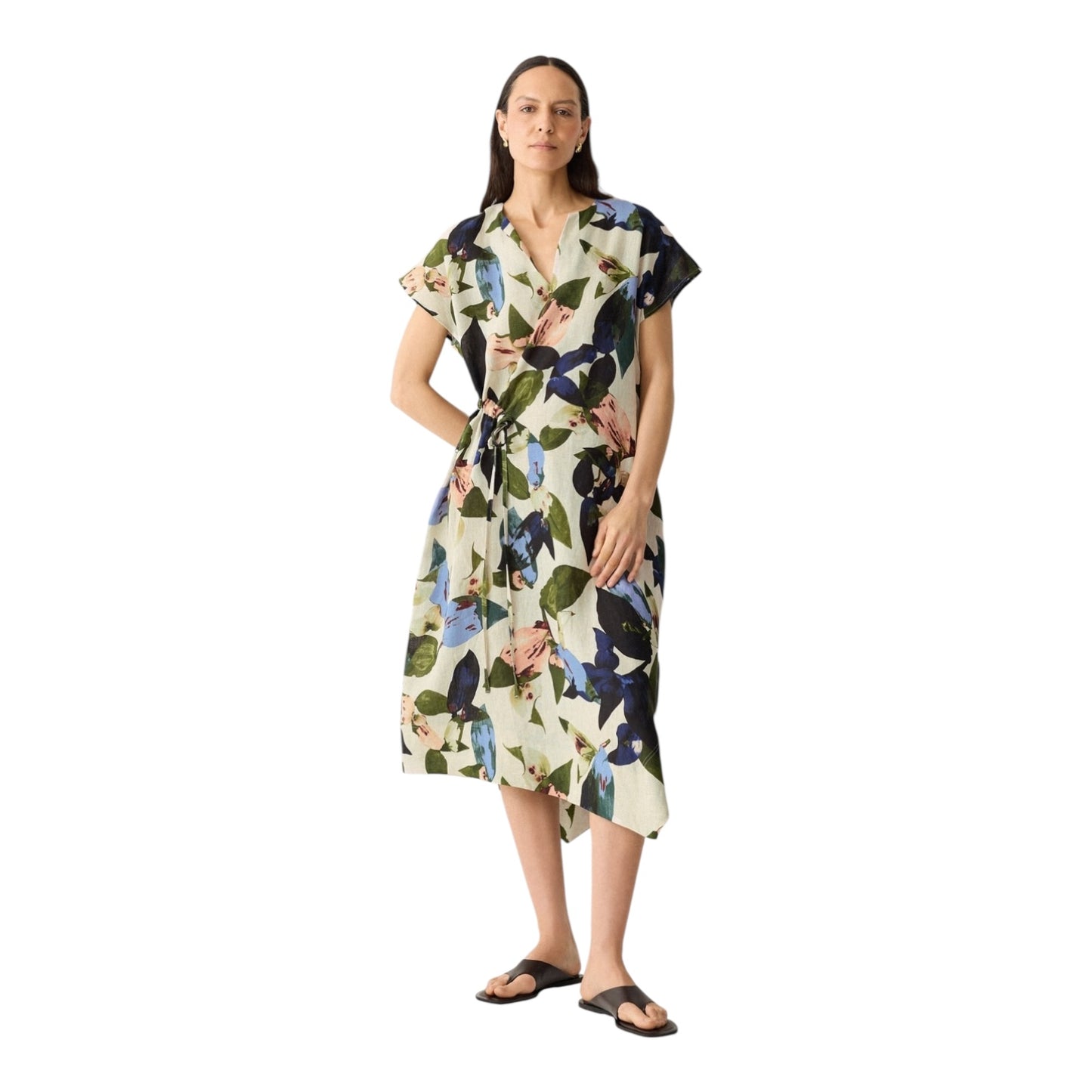Jigsaw Future Botanic Linen Dress - 14