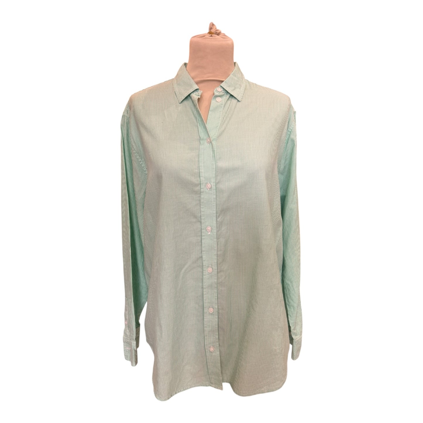 Everlane Green Stripe Shirt - 12