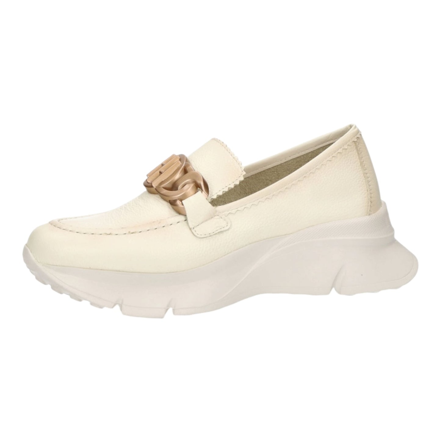 Hispanitas Hawaii Leather Platform Loafer in Natural - 39/6 - NEW