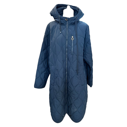 Riani Teal Quilted Hooded Coat - 16