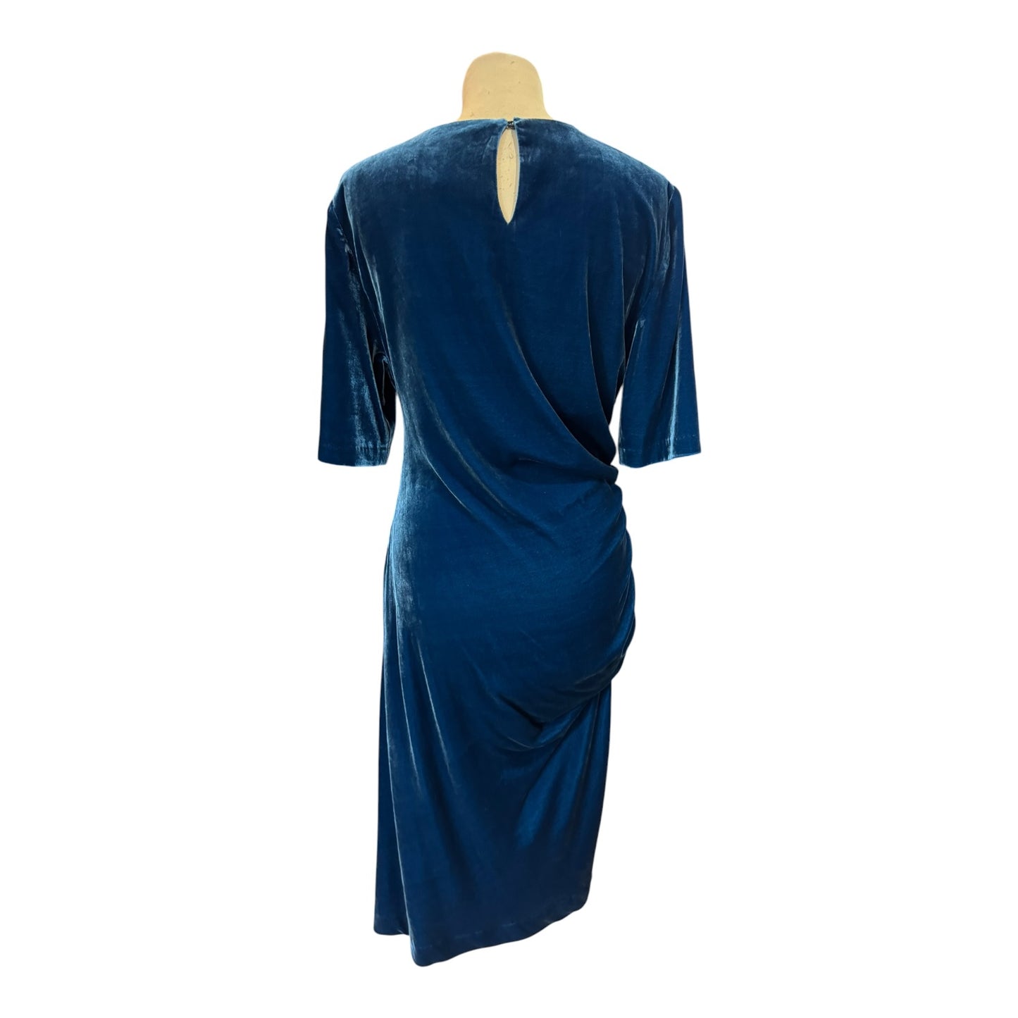 LK Bennett Teal Velvet Dress - 12/14