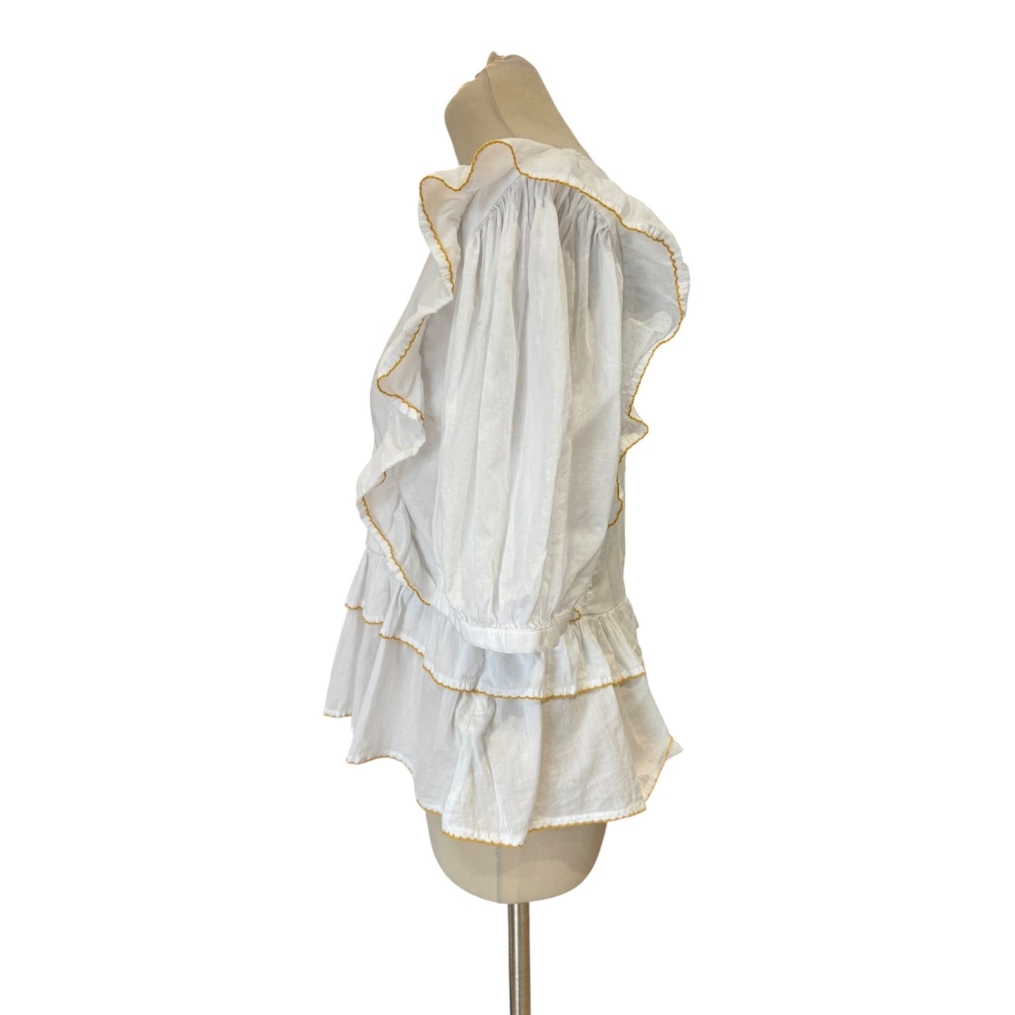 Selected Femme Wrap Frill Top in Organic Cotton - 12