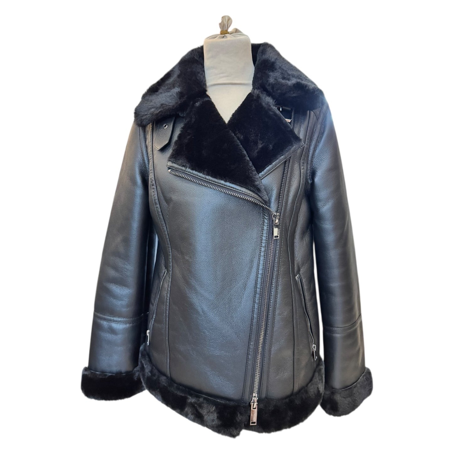 Hobbs Black Ali Biker Jacket - 10