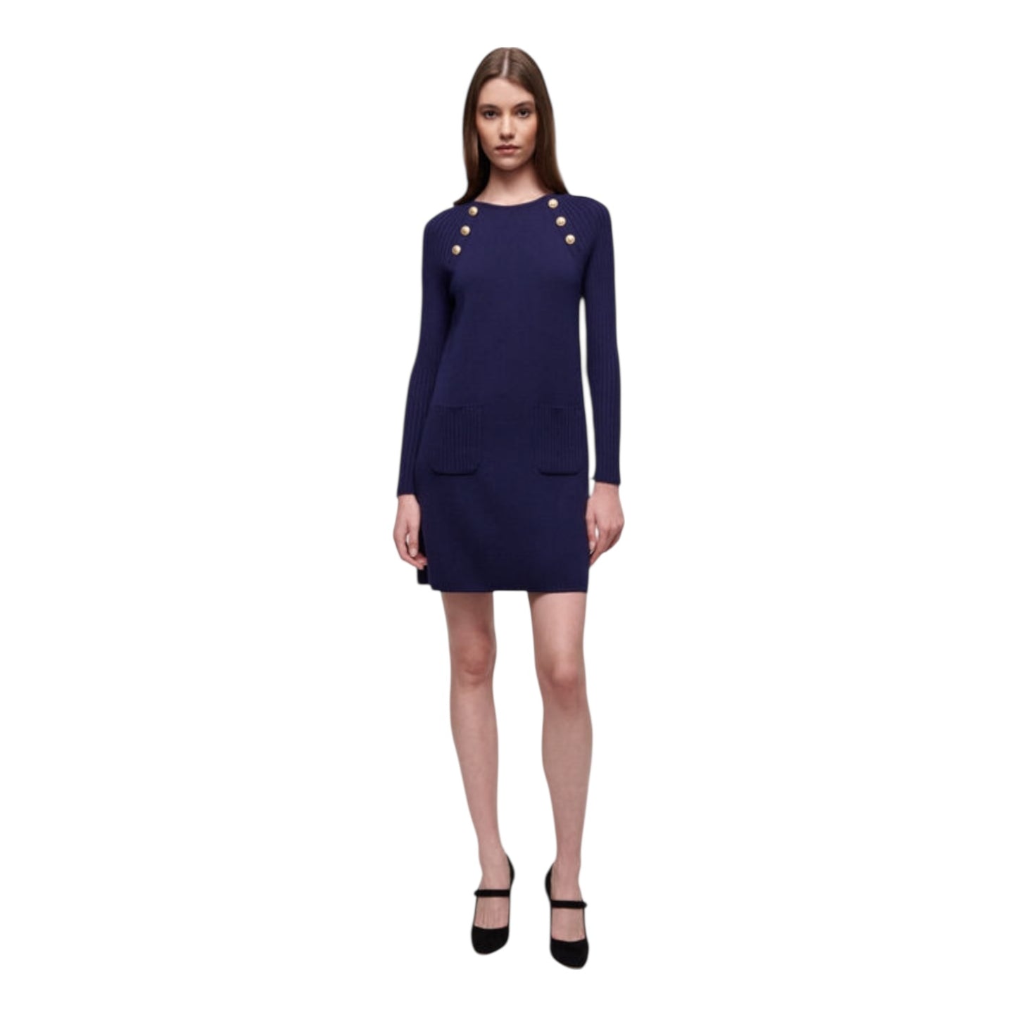 Luisa Spagnoli Navy Knit Dress - 14/16