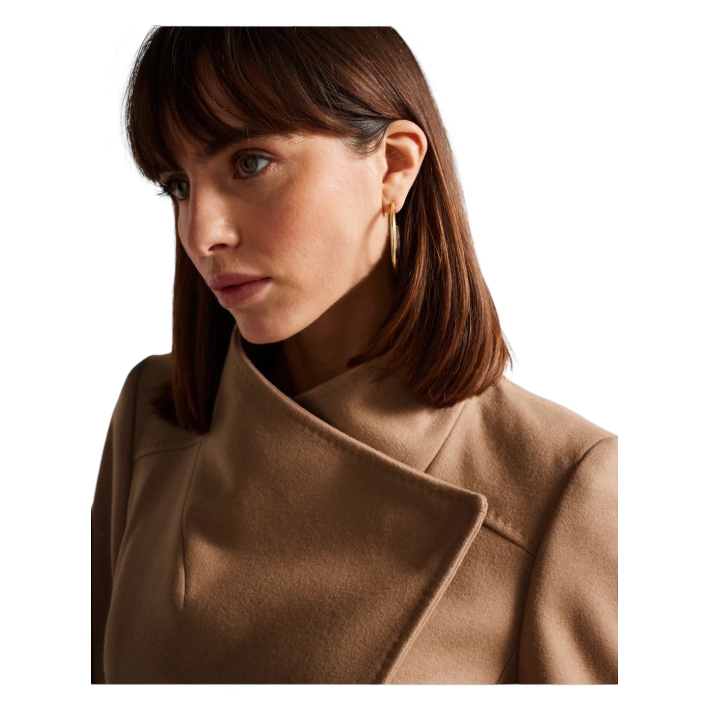 Ted Baker Sandra Beige Wool Blend Wrap Coat - 12/14