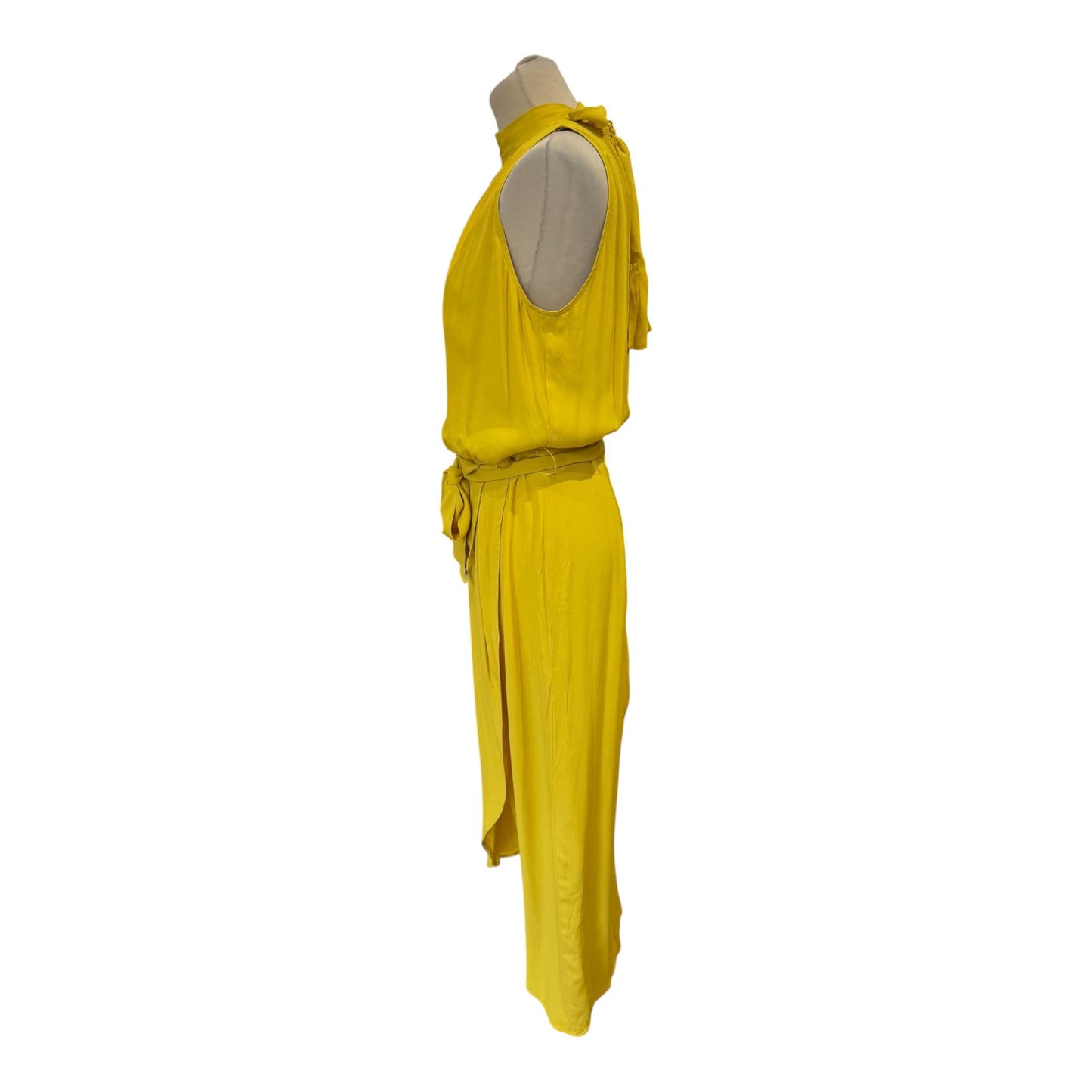 Marella Yellow Halterneck Silk Dress - 14
