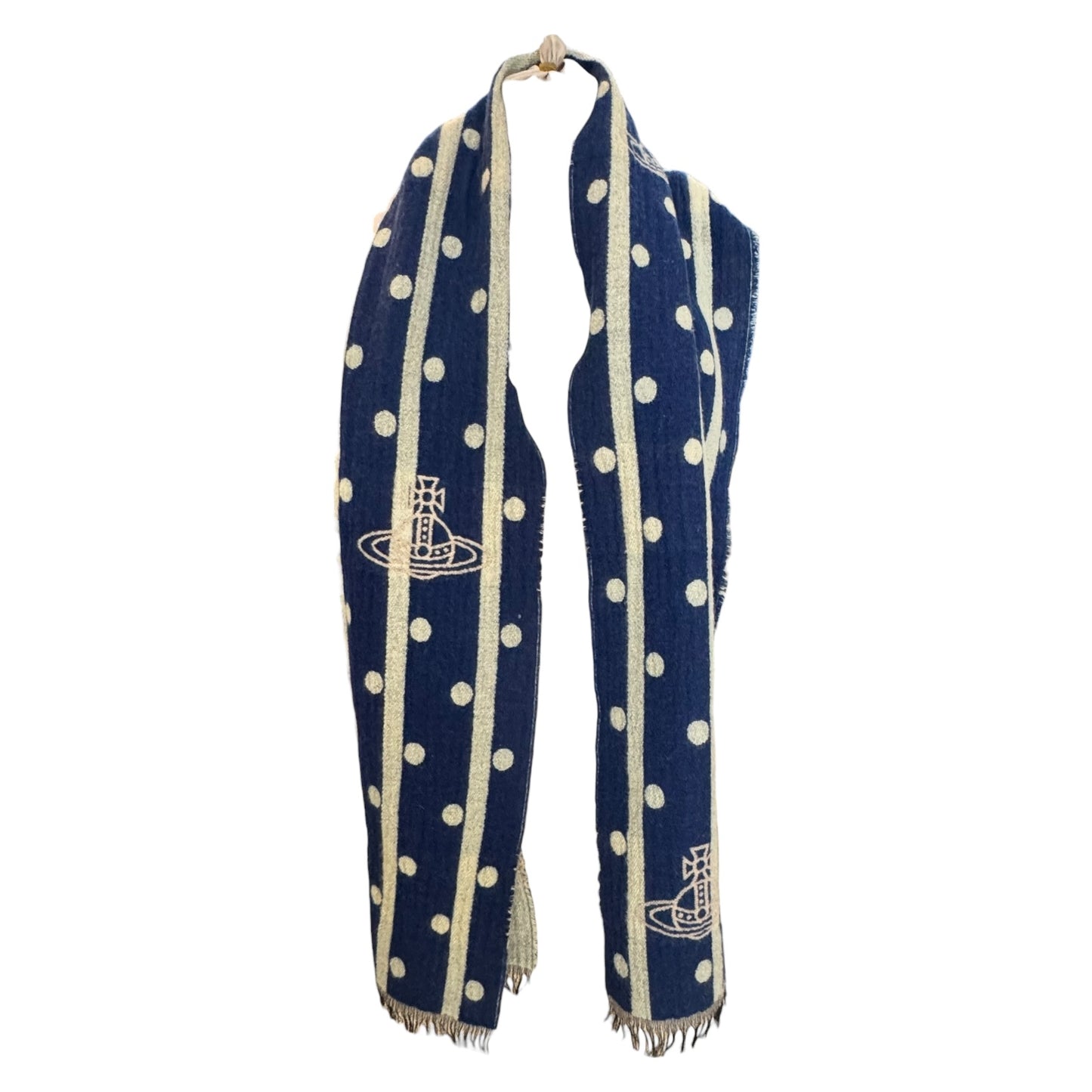 Vivienne Westwood Navy Wool Scarf