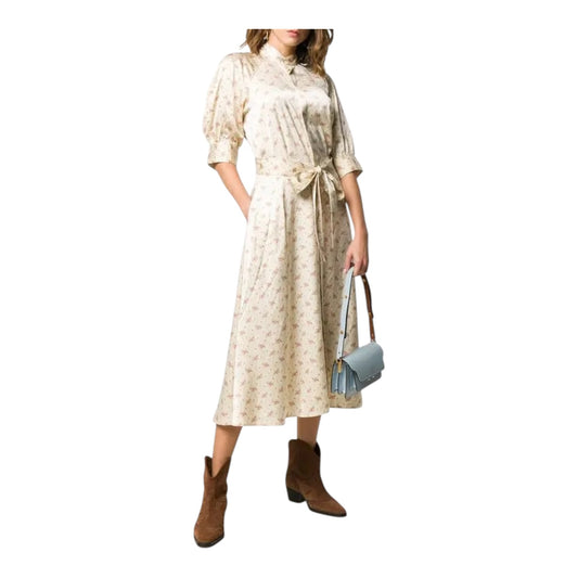 Ralph Lauren Floral Print Satin Tea Dress - 10
