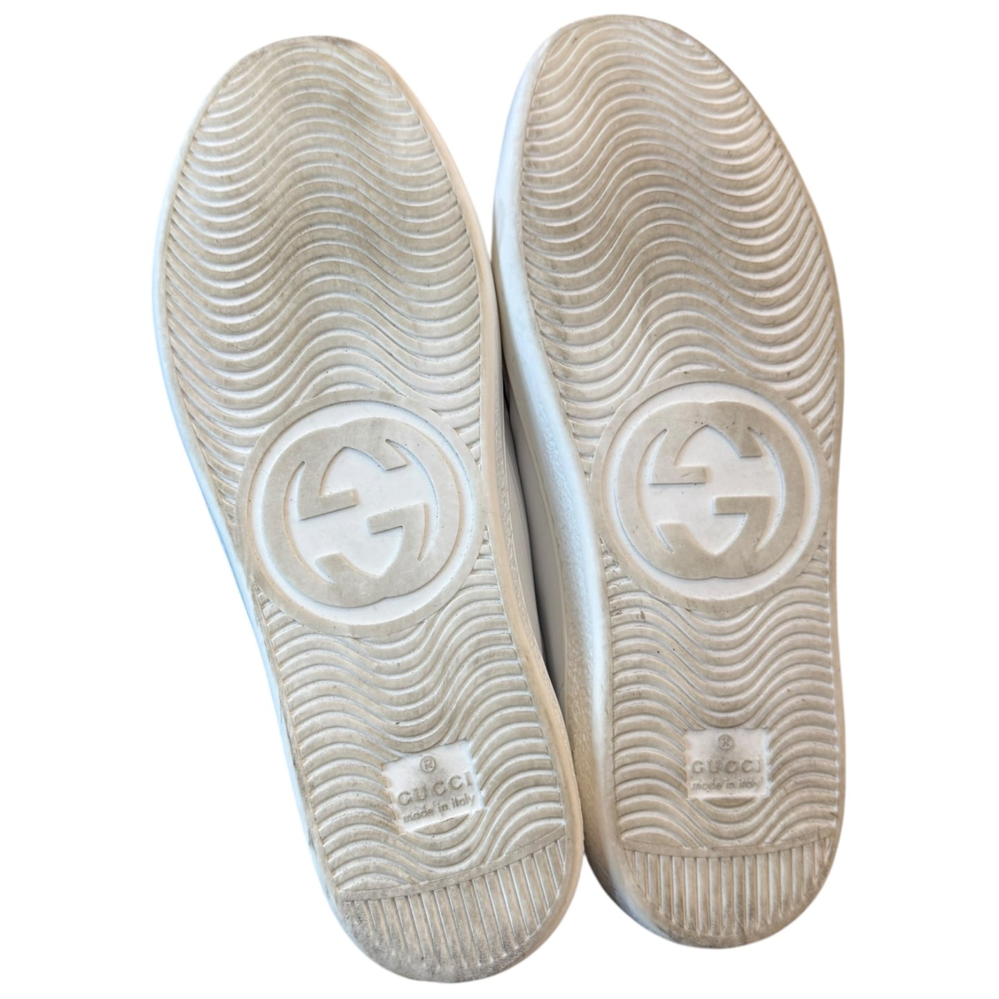 Gucci Ace White and Grey Leather Sneakers - 3