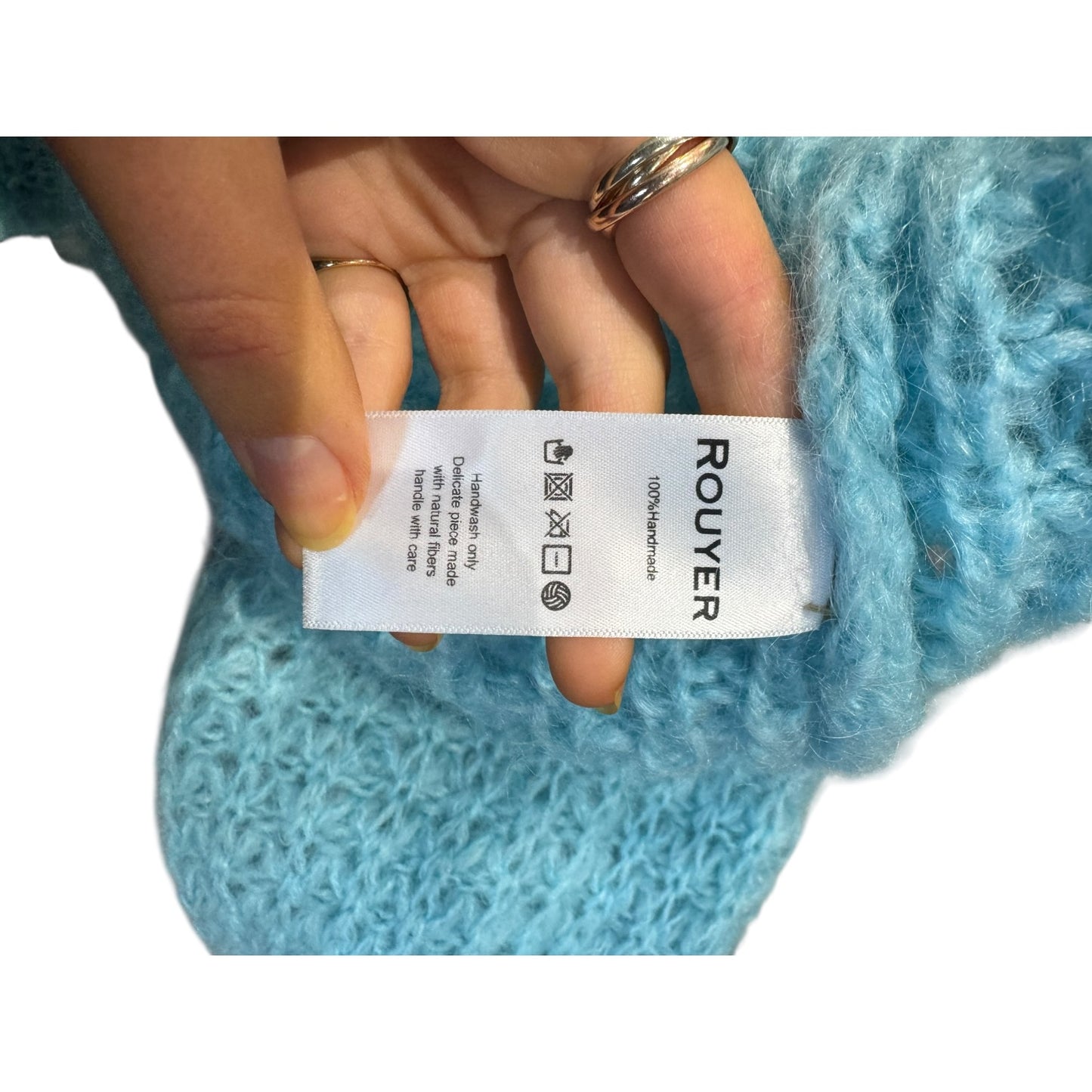 Rouyer Light Blue Handmade Jumper - One Size