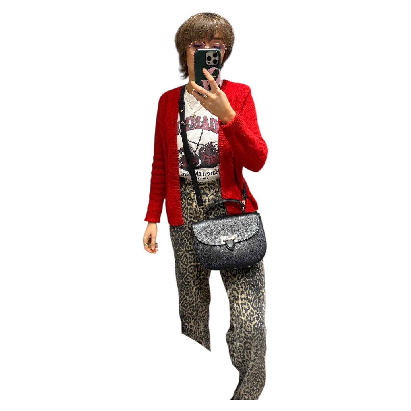 Aspinal Black Cross Body Bag