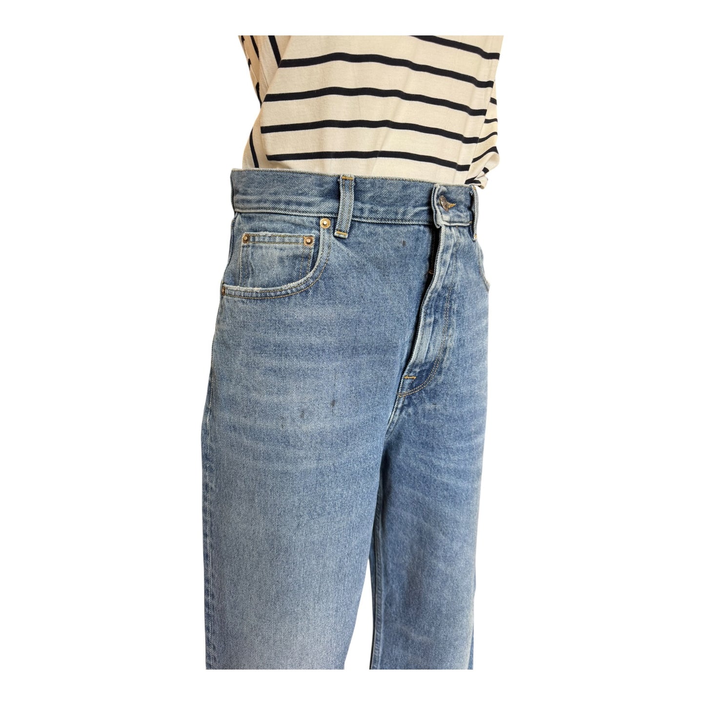 Golden Goose Distressed Kim Wide Leg Jeans - 10