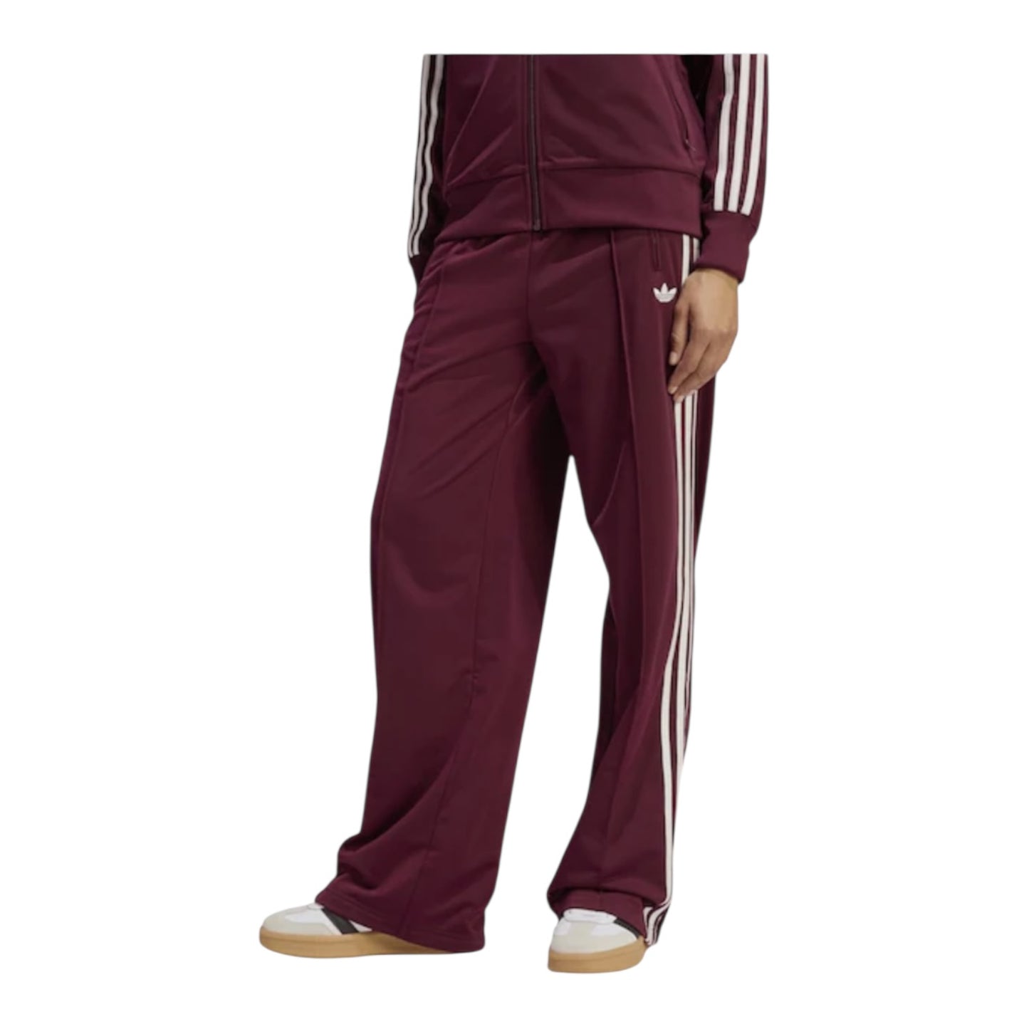 Adidas Burgundy Firebird Loose Trackpants - 8