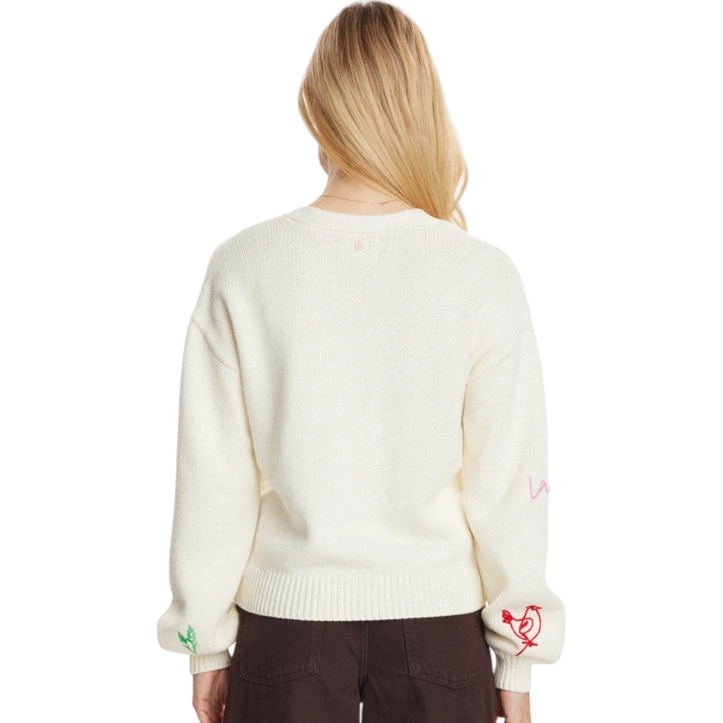 Numph Wally Cream Embroidered Cardigan - 12