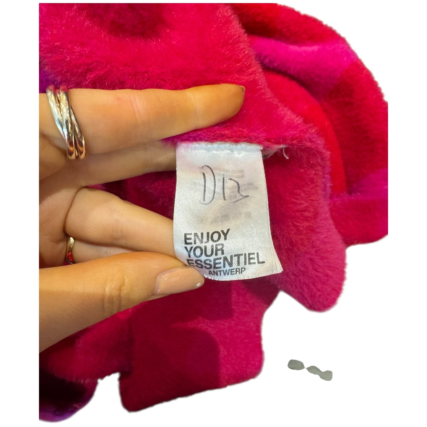 Essentiel Antwerp Pink and Red Wice Check Coat - 12