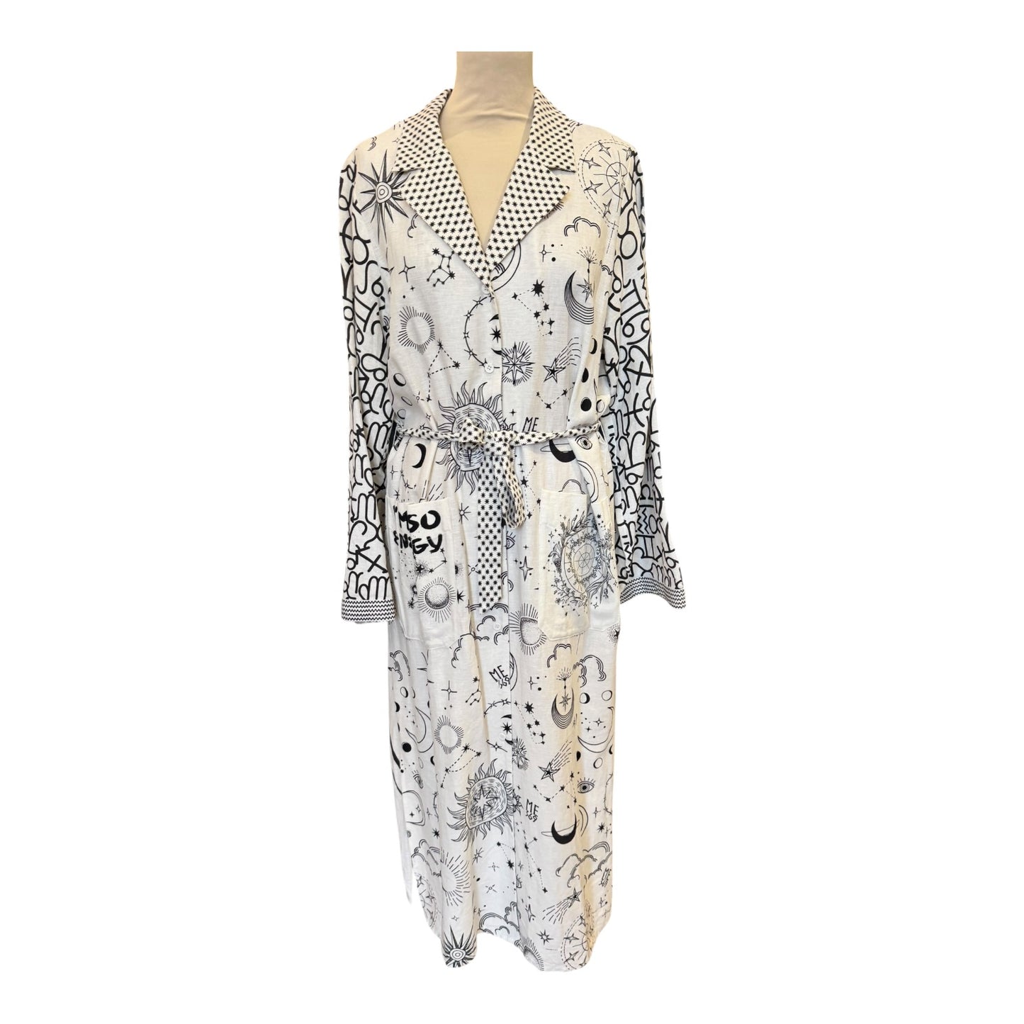 ME369 Zodiac Print Nova Linen Shirt Dress - 10