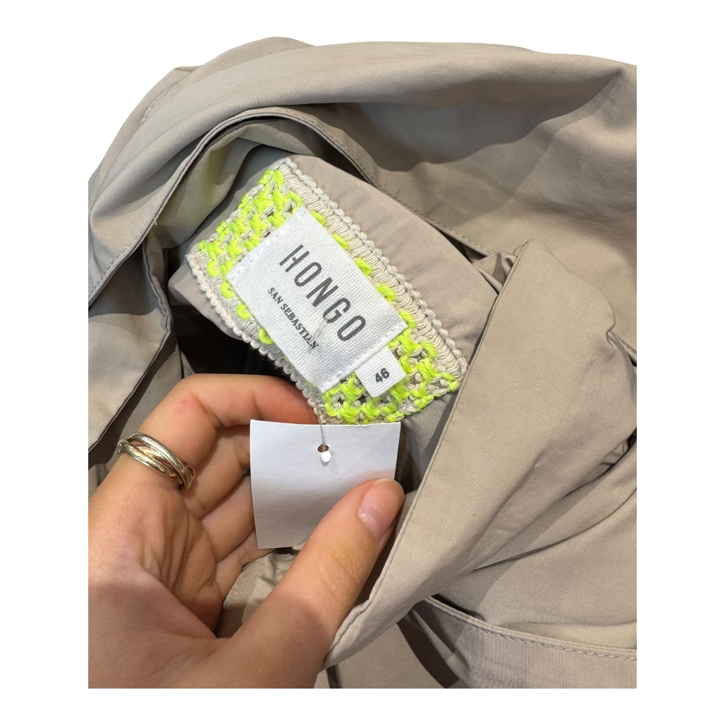 Hongo Taupe Neon Trim Coat - 18