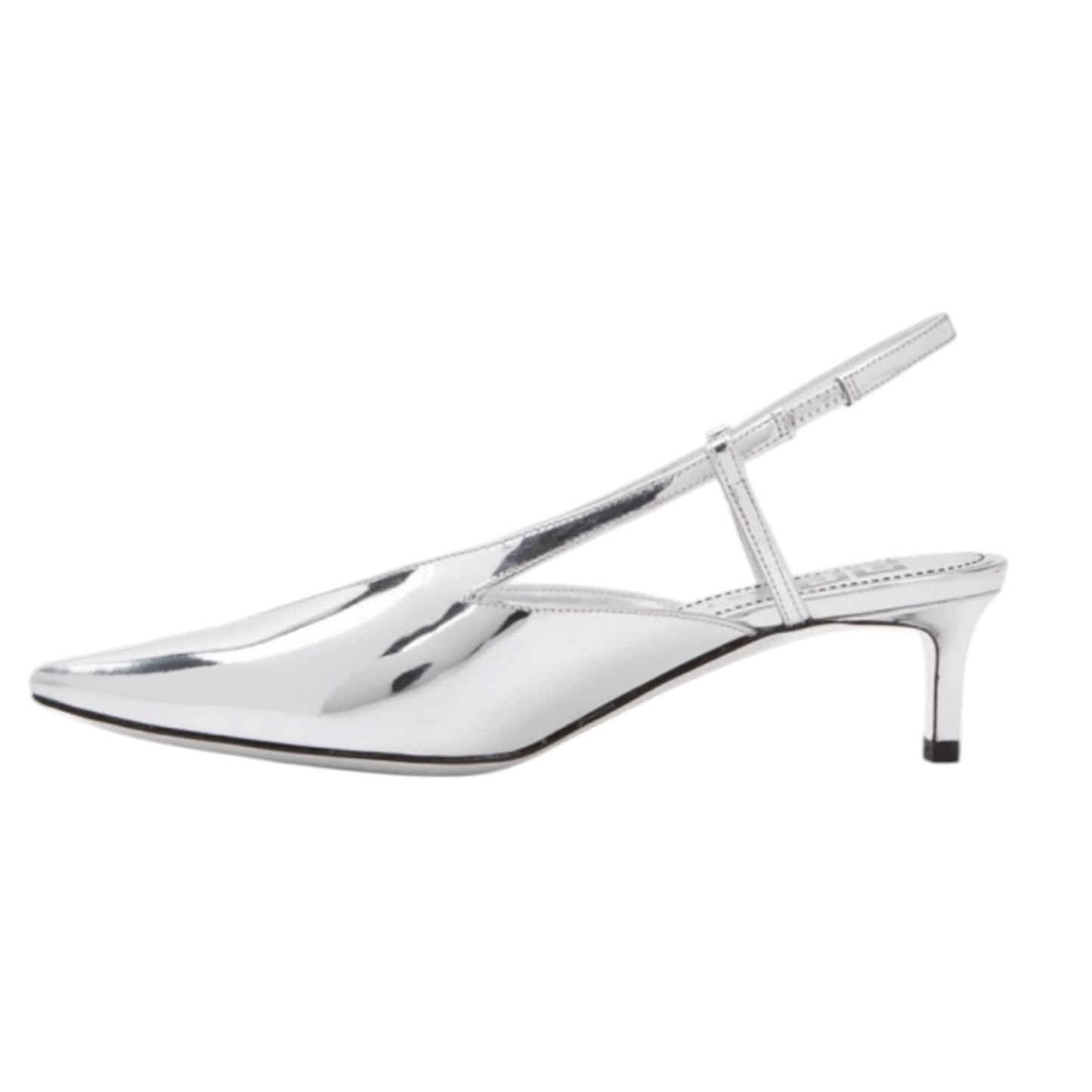 Givenchy Silver Mirror 3V Slingback Pumps - 37/4