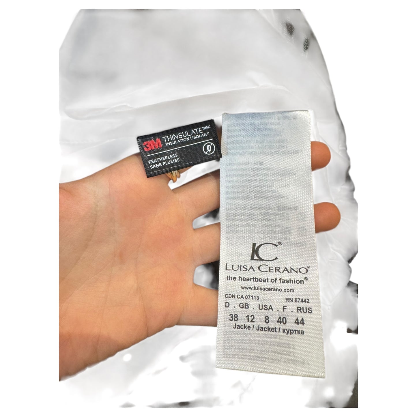 Luisa Cerano Brown Grey Padded Coat - 12