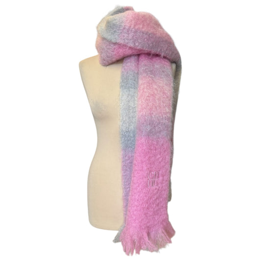 Carolina Herrera Pink Mohair and Wool Scarf