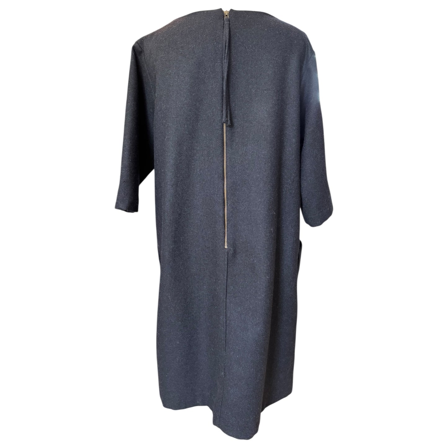 Toast Navy Wool Dress - 12/14