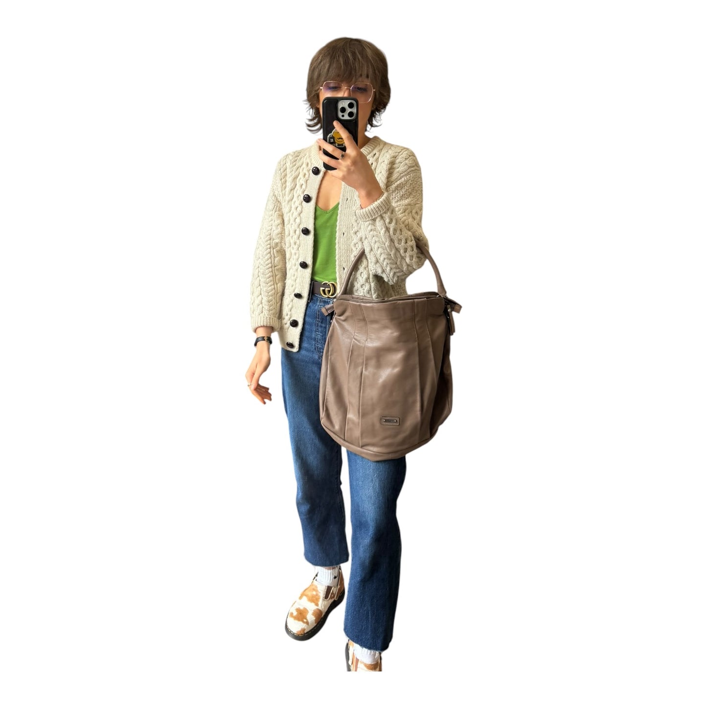 Max Mara Taupe Slouch Bag