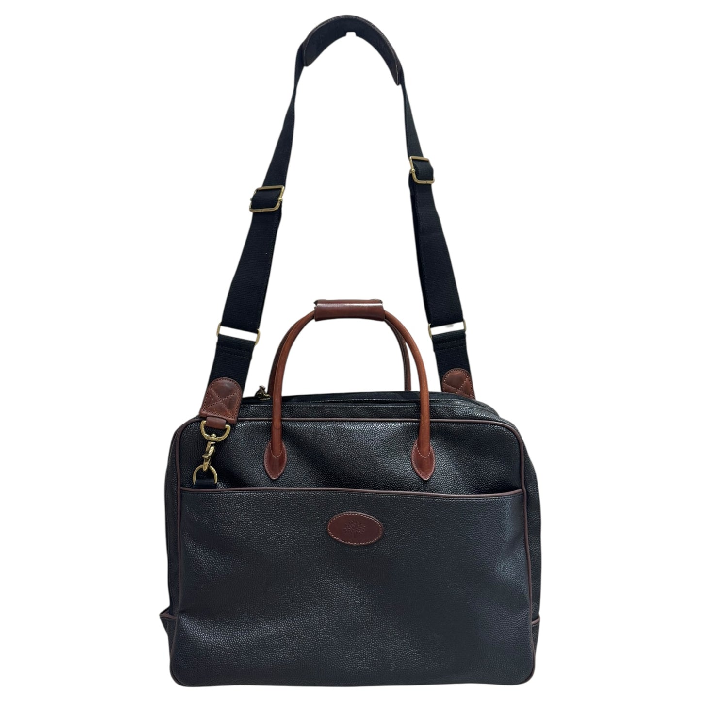 Mulberry Scotch Grain Black and Brown Brief Case