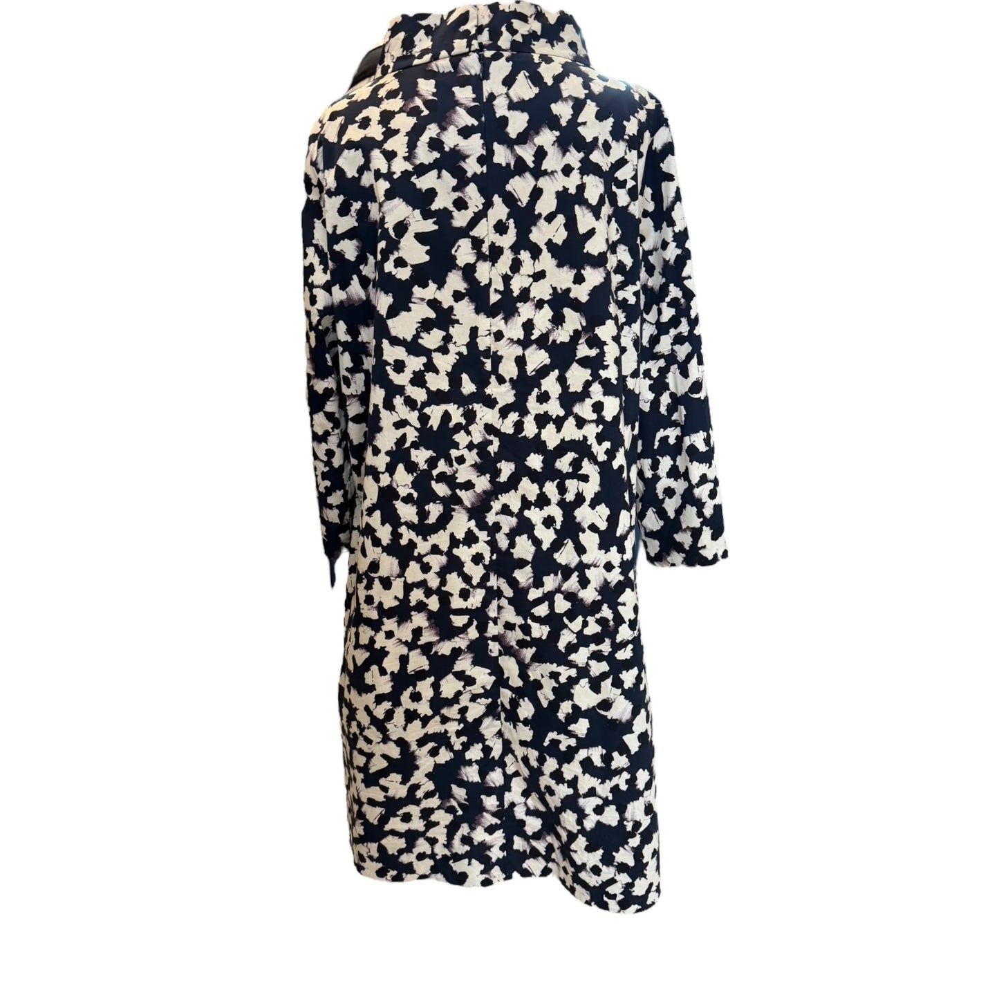 COS Navy Floral Stand Up Collar Dress - 16