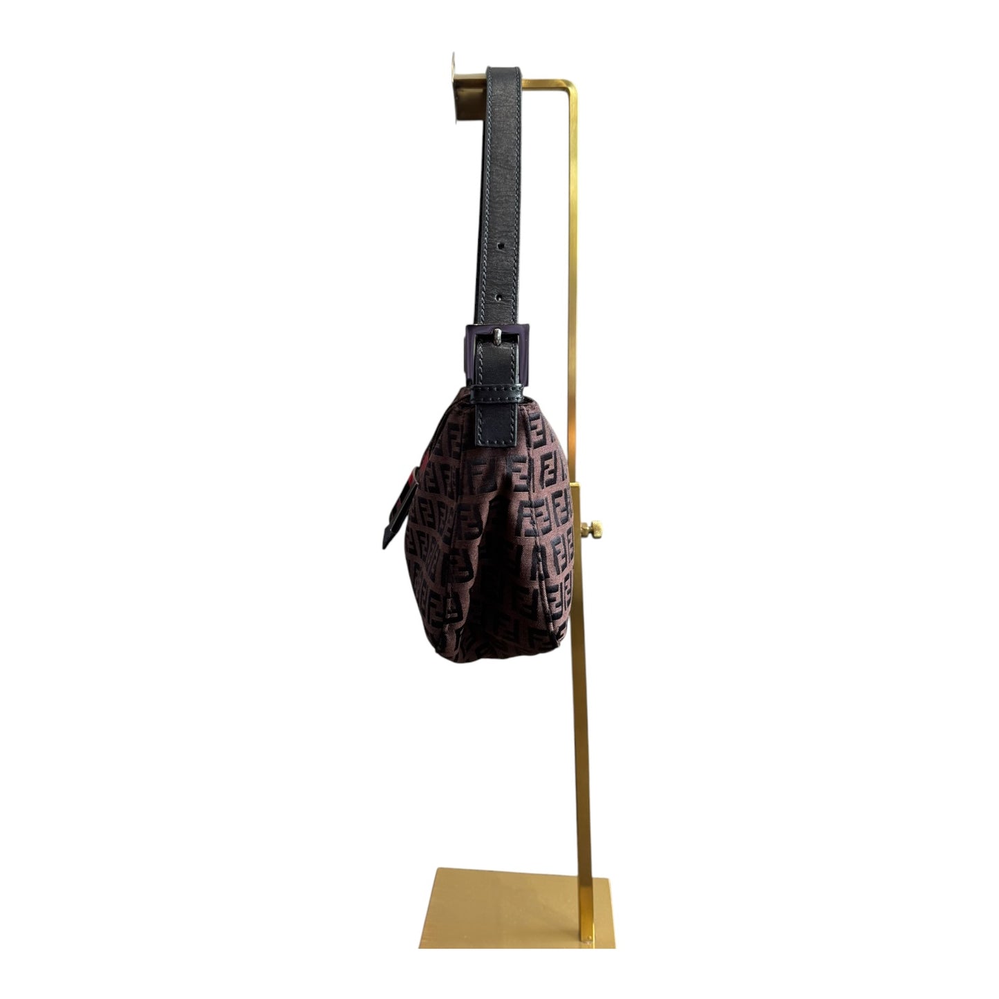 Fendi Zucchino Double Flap Baguette Bag